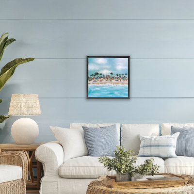 Cadre flottant Tropical Cabana Beach, design par Emma Bell