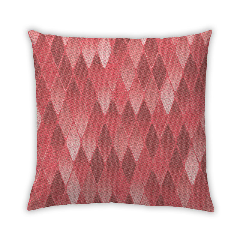 Housse et insert de coussin carré Inia, Synthétique, Rouge
