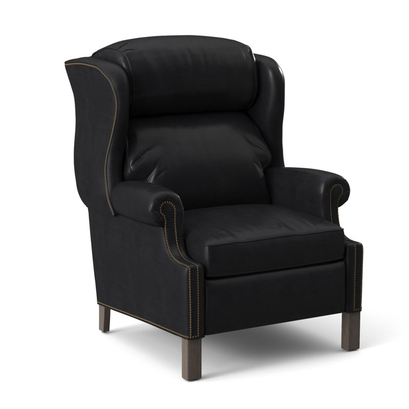Fauteuil inclinable standard en similicuir de 33 po de large Chippendale, Naturel no 9, Cuir véritable Outsider Raven, Pierre