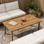  Table Top Natural Solid Teak Wood Modern Surface Dining Indoor Outdoor-113168815