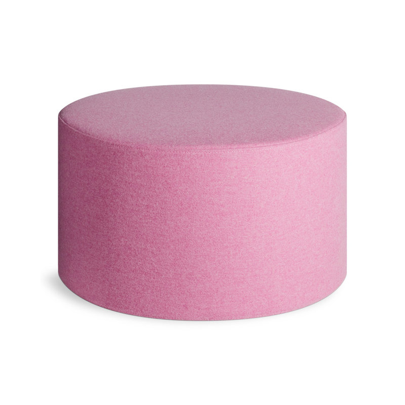 Bumper Upholstered Ottoman, Pink