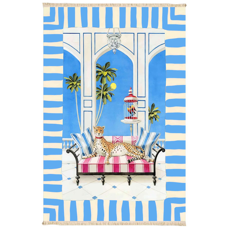 Tapis de balcon rétro léopard Riviera