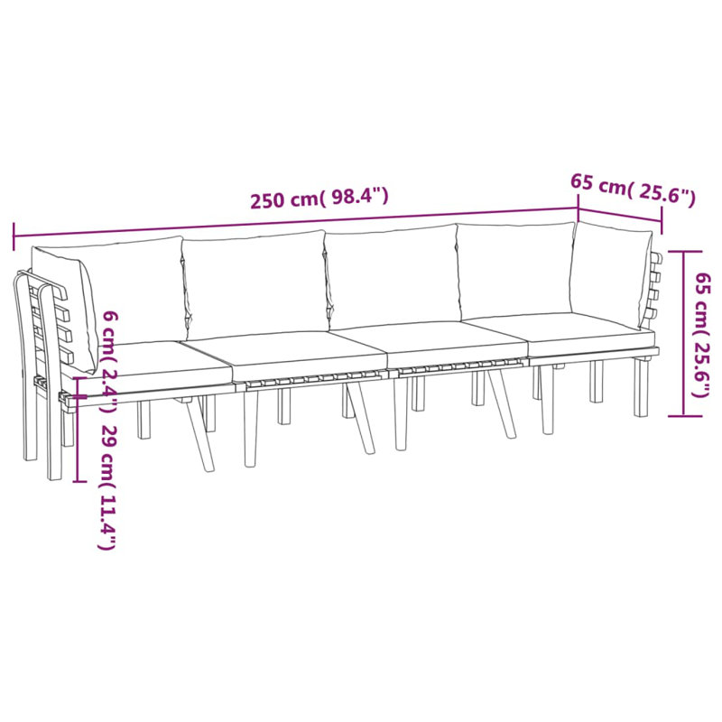 Andreyna 4 Piece Lounge Sofa Seating Group