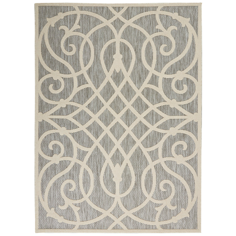 Tapis gris Therese, Rectangle 5 pi 3 po x 7 pi 3 po