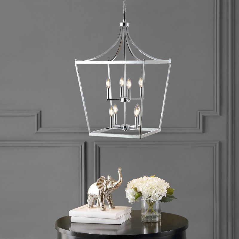 Lustre à niveaux 8 lumières Narcisse, Chrome poli