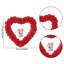 Couronne de Saint-Valentin, décorations de mariage en forme de cœur en forme de couronne de rose en soie, porte-fenêtre suspendu pour la décoration