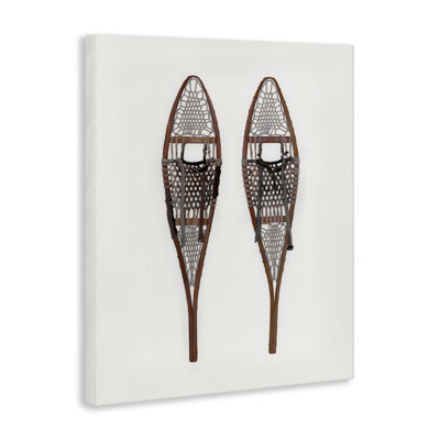 «Minimal Winter Snow Shoes», art mural sur toile par Charity Henderson