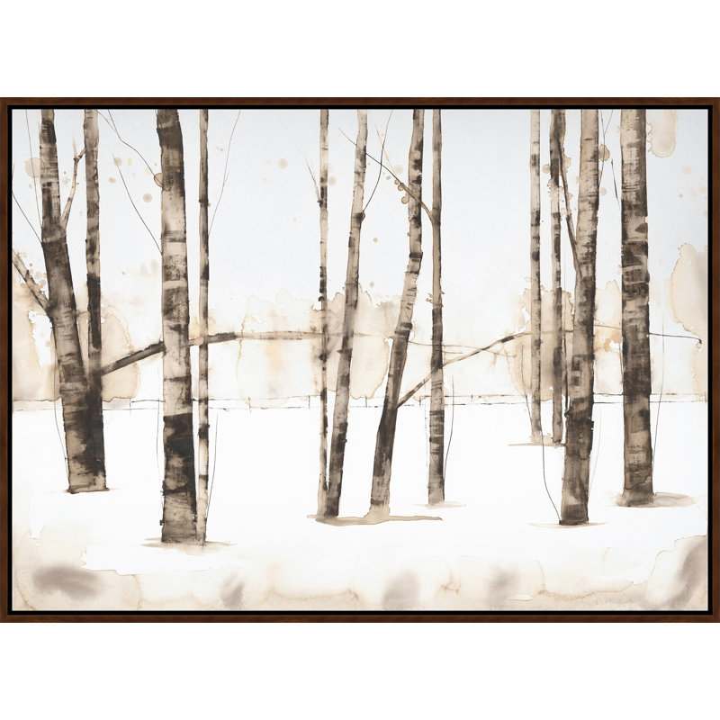 «Snowy Day II» par D'Alessandro Leon, art mural encadré, Image au pinceau gel