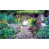 Daylin Non-Slip Floral Indoor Doormat