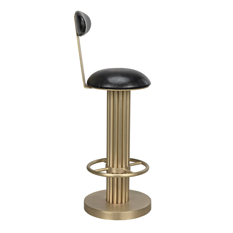Sedes Swivel Upholstered Stool with Metal Frame, Bar Stool (43” Seat Height)