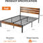Base de lit plateforme avec tête et pied de lit en bois sans sommier-898648781