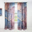 Rouge et bleu doré infusé liquide Art I - Rideau moderne - Velours obscurcissant - 1 panneau-70404982