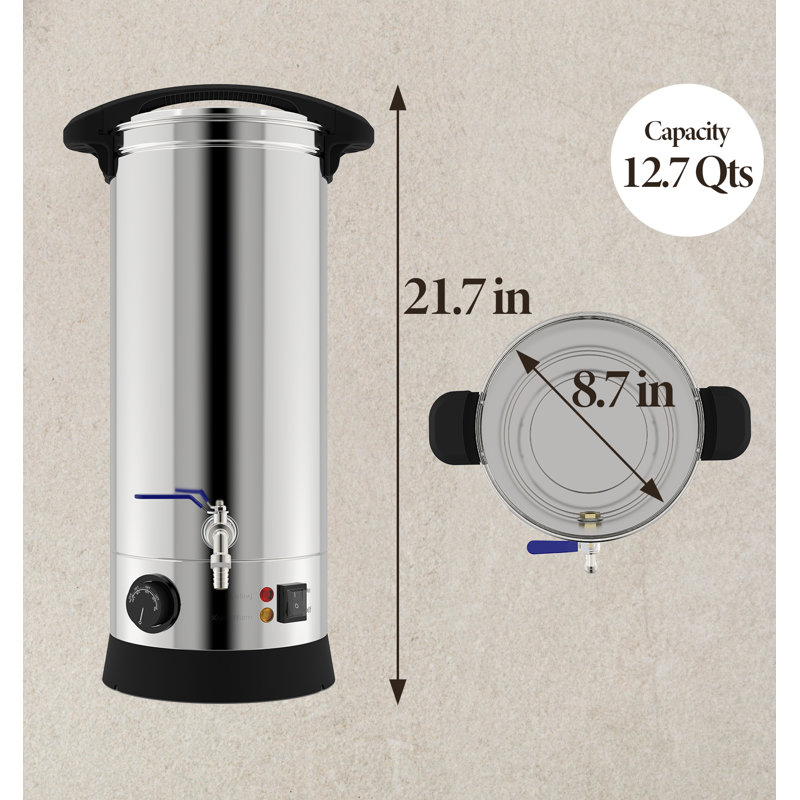 21.7'' H Stainless Steel Tabletop Wax Warmer