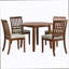Ensemble de table de salle à manger 5 pièces pour 4 personnes, 1 table de salle à manger pliante en bois + 4 chaises rembourrées, conception compacte pour petits appartements et salles à manger - Brun-1078123326