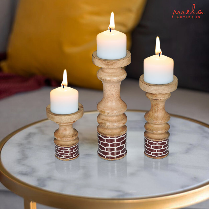 Solid Wood Tabletop Pillar