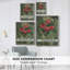 Reproduction florale rétro, impression encadrée CCLX - bois massif-37917494