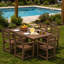 Chaise de patio d'extérieur en Hdpe avec accoudoirs-834629646