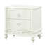 Table de chevet 2 tiroirs Ivoire