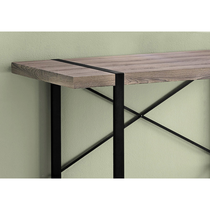 Modern Computer Desk, Home Office Desk With Metal Legs, Taupe