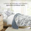 Quilt Set- Lightweight - All Season Quilted Coverlet - Rose Garden Light Blue-105628156