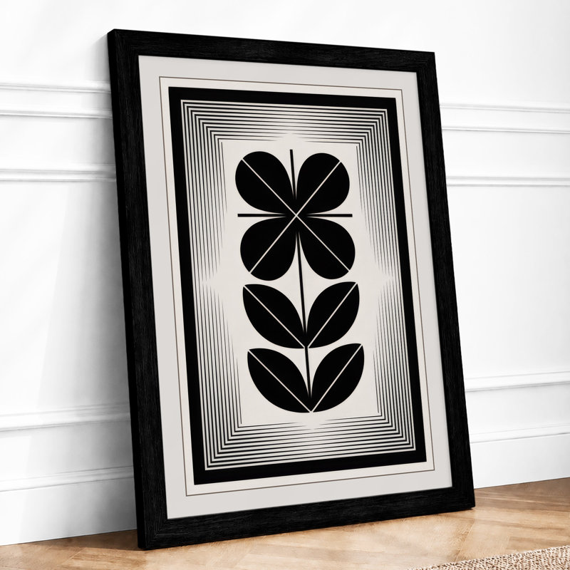 Stacked Florals Botanical - Print, Black, A3 - 42.0 x 29.7 cm
