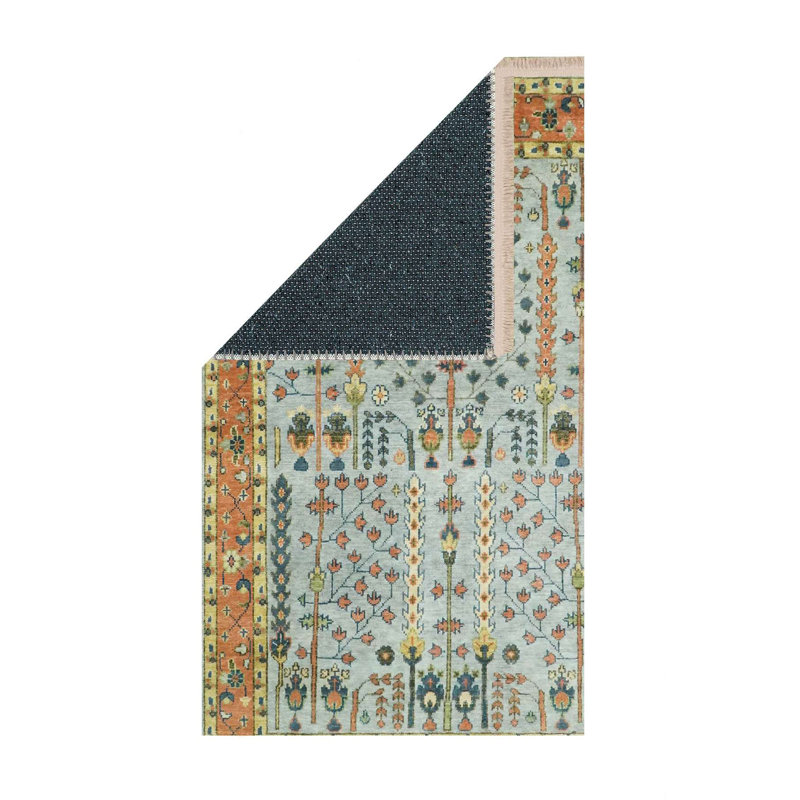 Tapis bleu clair Persian Trellis