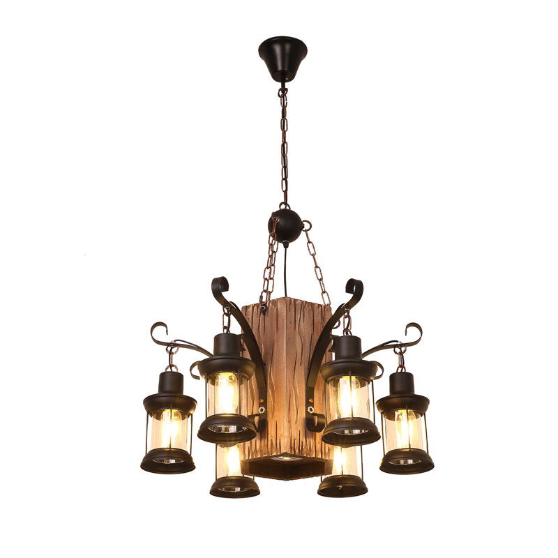 Aldolphus 6 - Light Dimmable Geometric Chandelier