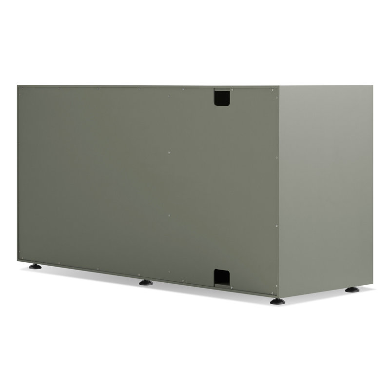 Superchoice 1 Door/3 Drawer Credenza, Gray Green