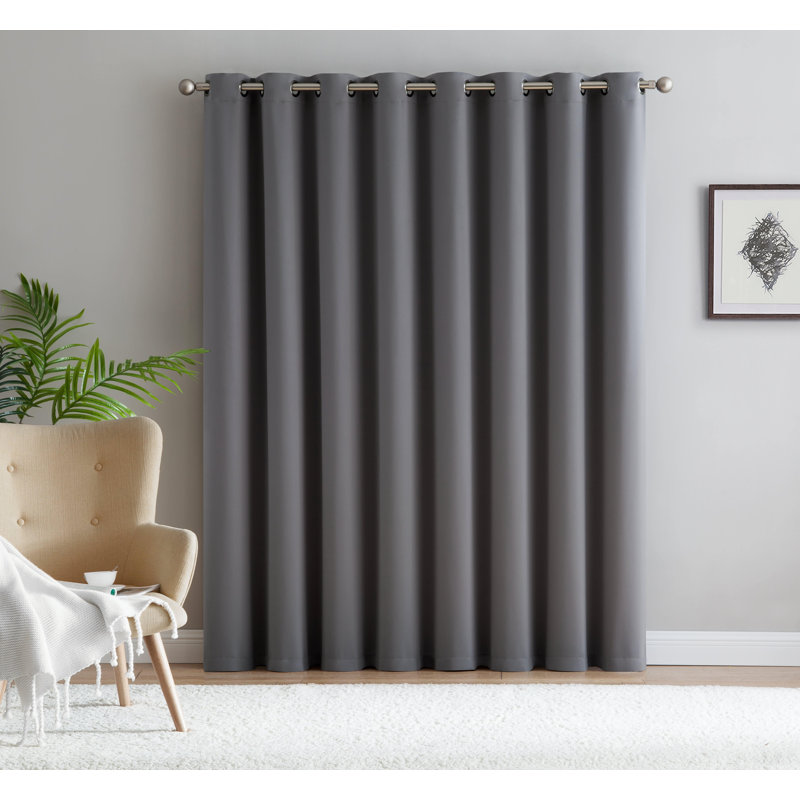 Très large rideau obscurcissant NICOLE PATIOS, Gris clair, L 54 po x L 96 po
