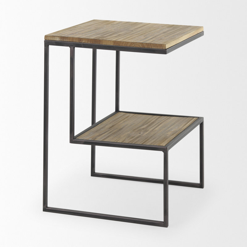 Solid Wood Top End Table