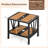  Outdoor Side Table 2-Tier Coffee End Table w/ 1.57'' Umbrella Hole Storage Shelf-326716515