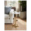 Table d'appoint Leafy Branch avec plateau en marbre blanc et base en aluminium doré, table d'appoint ronde de 14 po