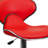 Claudine Contemporary Cozy Mid-Back Vinyl Adjustable Height Barstool with Chrome Base-2119827751