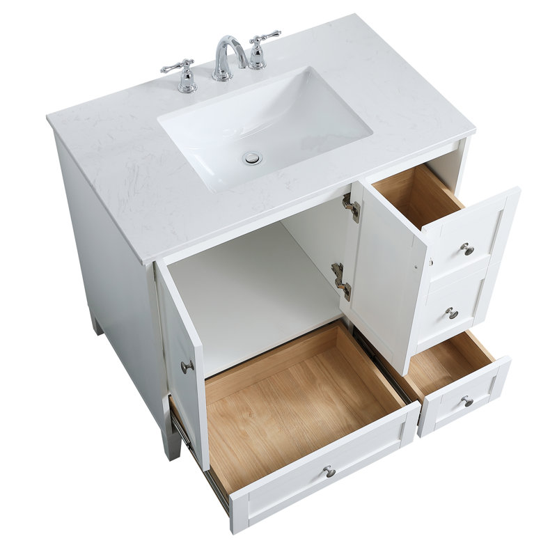 Ensemble de meuble-lavabo simple 36 po Selma, Blanc