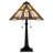 Winchester 25" Matte Black Tiffany-Style Table Lamp
