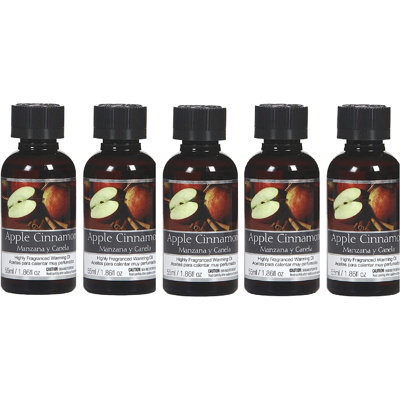 Huiles chauffantes parfumées à la cannelle Hosley - boîte de 5/55 ml (1,86 oz liq.) Cadeau idéal pour les mariages, le spa, le reiki, la méditation et la salle de bain