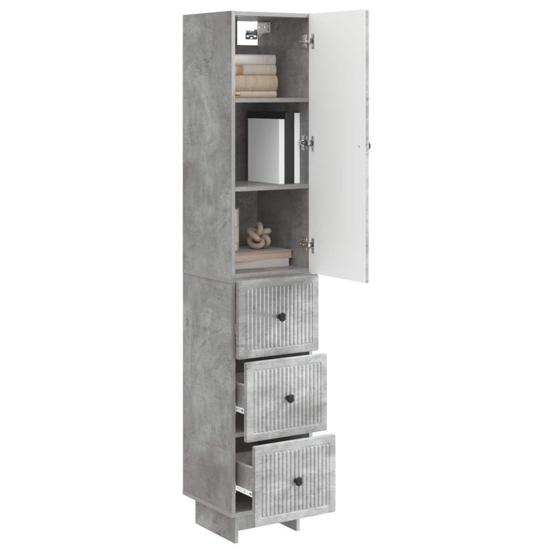 Storage Cabinet, Concrete Grey