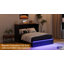 Lit escamotable simple avec tiroir de rangement, éclairage DEL intelligent et station de charge intégrée, armoire-lit peu encombrante pour enfants, adultes, noir-754992048