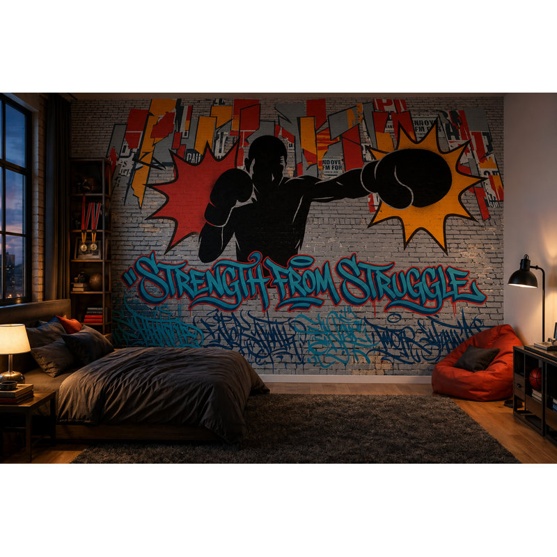 Papier peint mural Brick, Non tissé, 160 po x 108 po