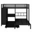 Lit superposé en métal avec garde-robe, lit gigogne, bureau pliable, échelles-1213210779