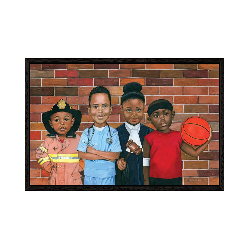 The Future 1 Piece Painting on Canvas, 66.04 cm H x 45.72 cm W, Black Framed Canvas