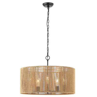 Alysandra 5 - Light Dimmable Drum Chandelier