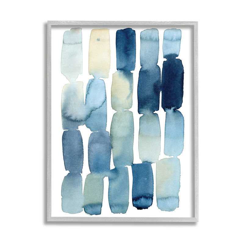 Abstraction inspirée de la plage, formes d'aquarelle en forme de blocs, ferme rustique surdimensionnée, estampe numérique, art texturé par Grace Popp