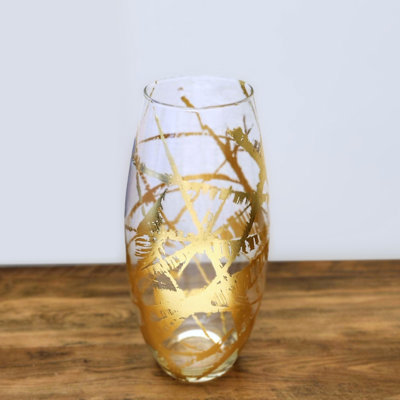 AMARYLLIS Marble Gilded Glass Bullet Vase