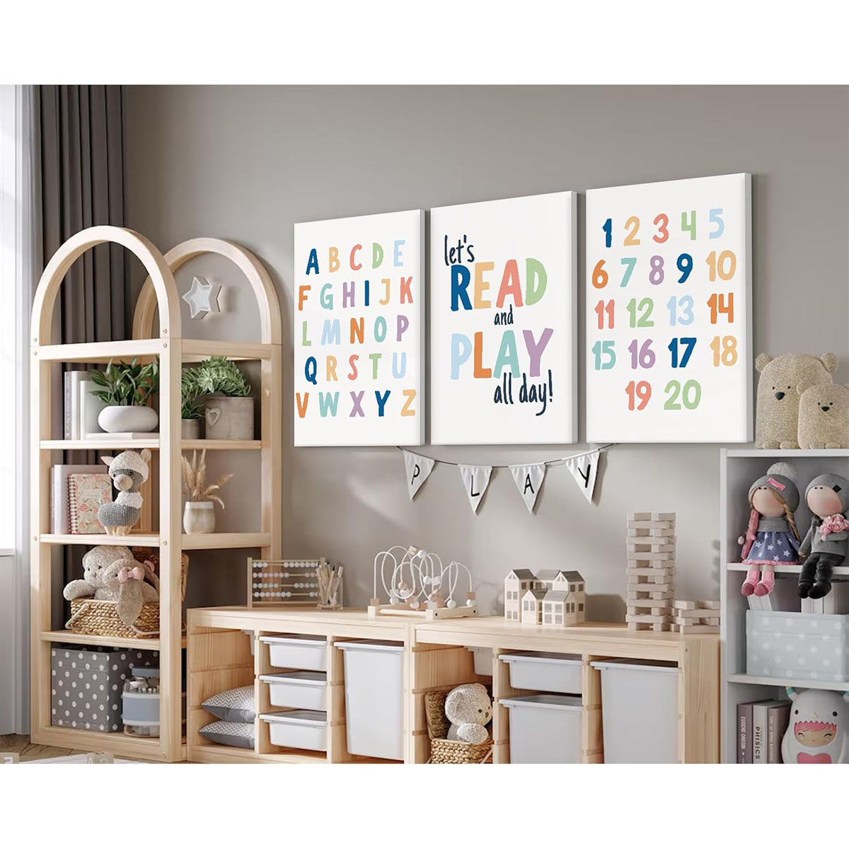 17 Stories Kids Playroom Wall Art Decor Alphabet Poster Play Room ...
