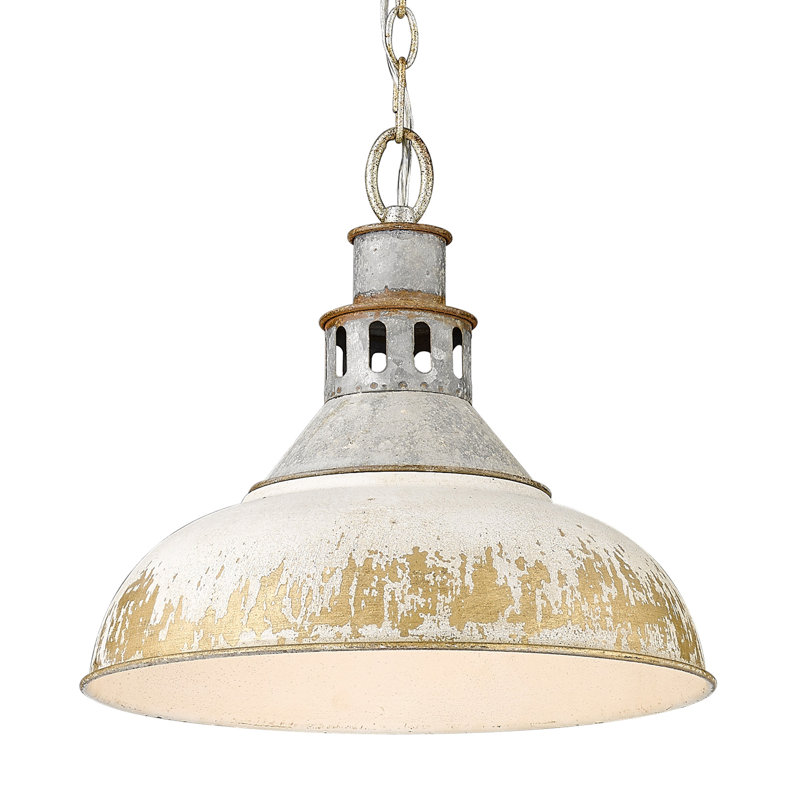 Mercado 1 - Light Single Dome Pendant, Antique Ivory