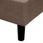 Contemporary Full Size Upholstered Platform Bed, Tufted Headboard, Brown