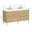 Meuble-lavabo à double cuve 60 po Serena en chêne blanc avec plateau Serena-117807402-117807401