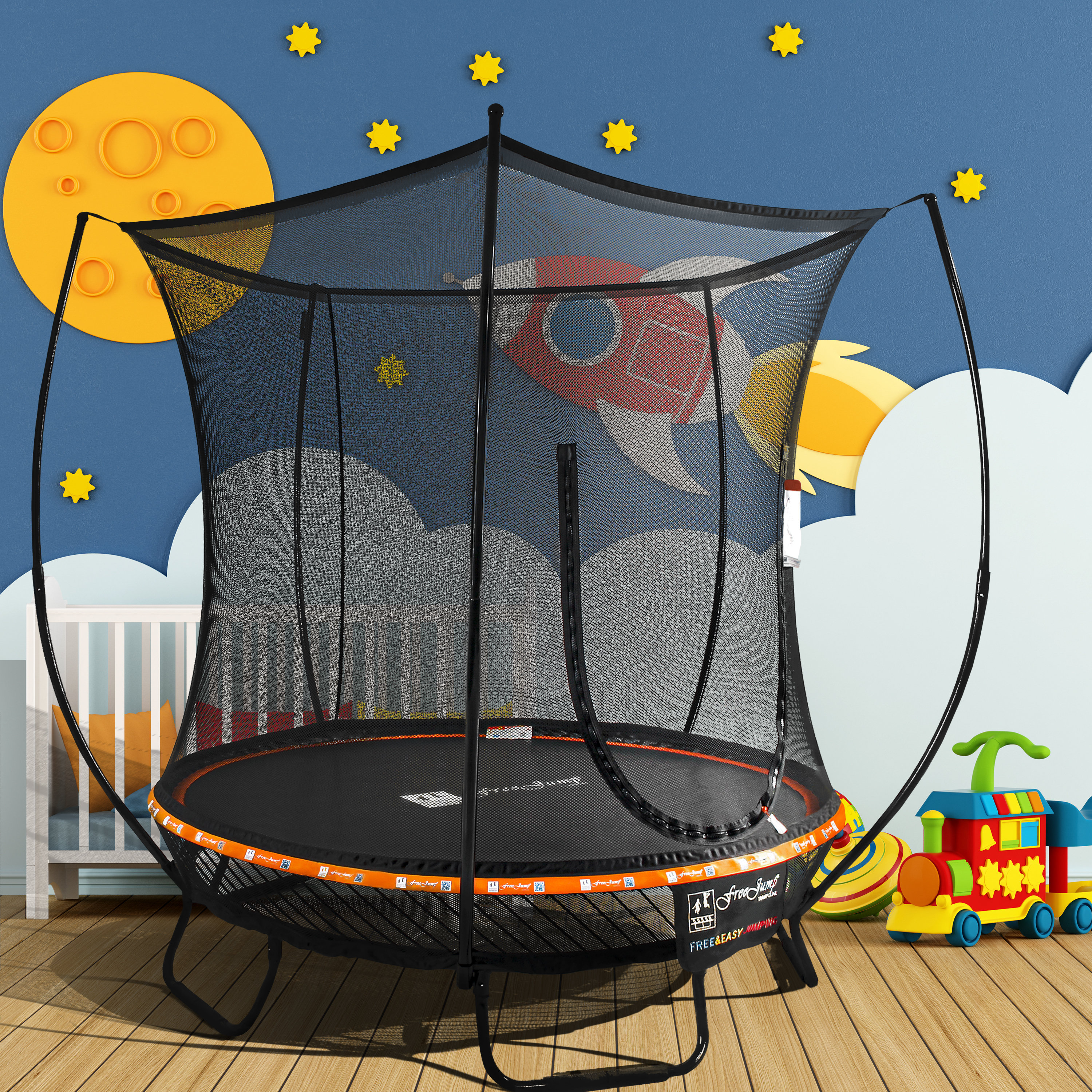 Free Jump Trampoline Springless Mini 6' Foldable Round Backyard with ...