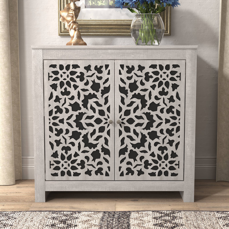 Buffet décoratif 2 portes 30,9 "Arrastia, Chêne gris cendré